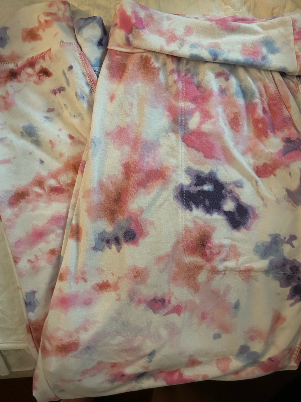Tie-Dye leggings -yoga folded waist